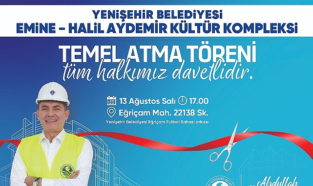 Yenişehir Belediyesi Yeni Kültür Kompleksinin Temelini Yarın Atıyor