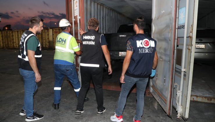 Mersin Limanı’nda Çalıntı Araç Operasyonu: 11 Pikap Ve Cip Ele Geçirildi