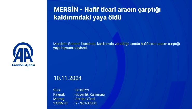 Mersin’de Trafik Kazasında Kadın Yaya Hayatını Kaybetti